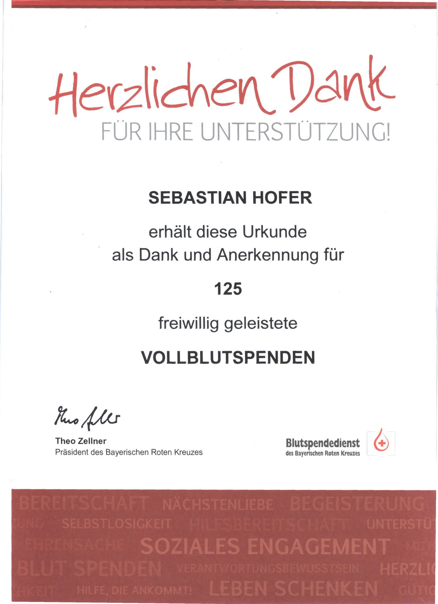 Blutspenden Sebastian Hofer